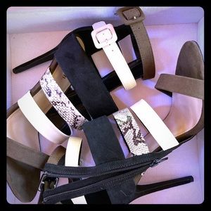NIB Just Fab animal print stelletto heels